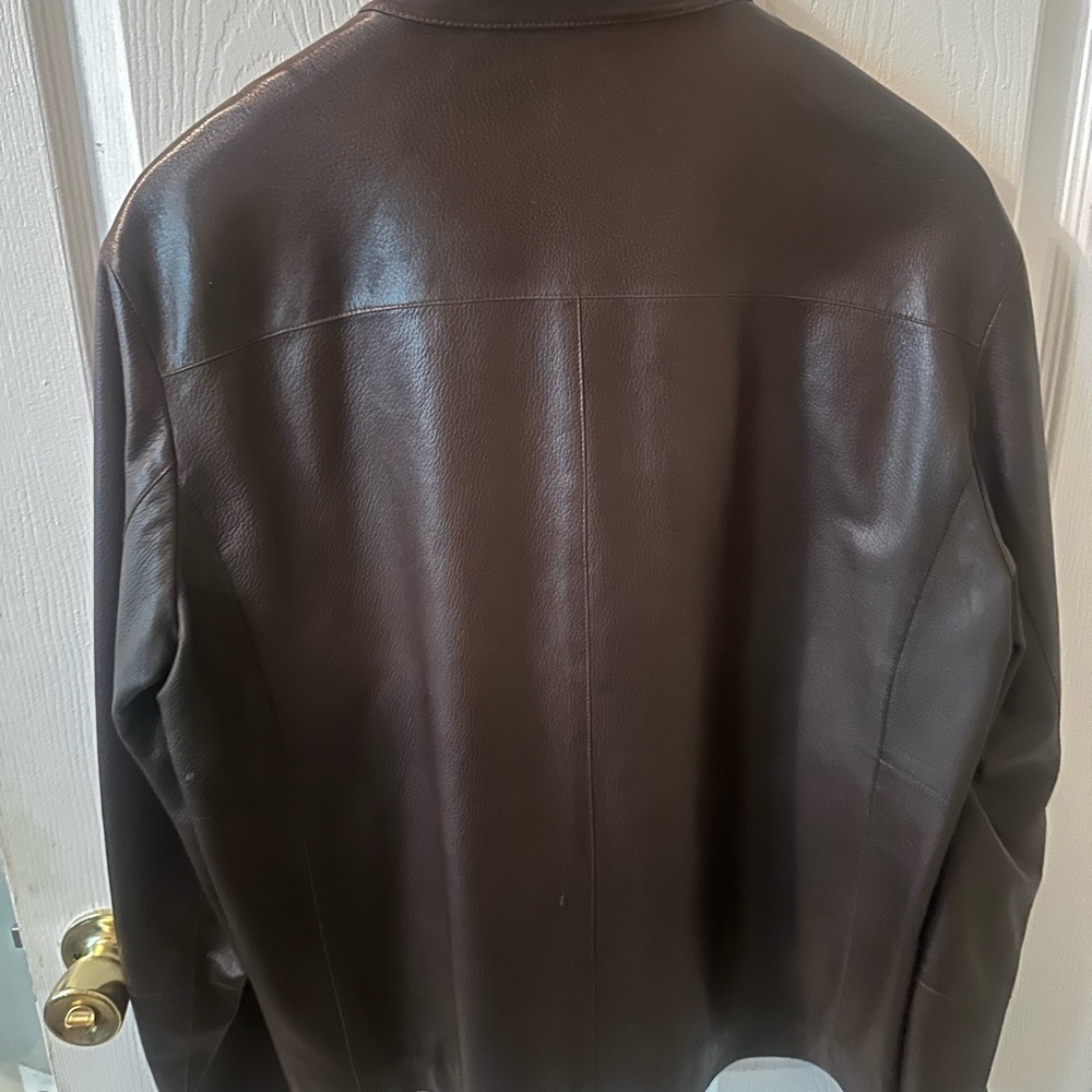 Armani Collezioni Dark Brown Lambskin Jacket - Picture 7 of 10